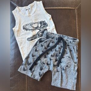 Kids Dinosaur Tank Top and Shorts Set